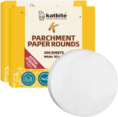 Miniatura 15 de Katbite - Rondas de papel pergamino de servicio pesado de 4 pulgadas, 200 piezas de rondas de papel pergamino para masas, uso para hornear pequeños