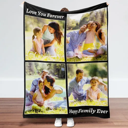 Miniatura 18 de Manta personalizada con fotos, manta de fotos personalizada, mantas personalizadas para parejas, regalos para cumpleaños, Navidad, aniversario, 7