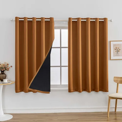 Miniatura 52 de Anytime Juego de 2 paneles de cortinas 100% opacas, con aislamiento térmico para dormitorio, paneles de sombreado completo