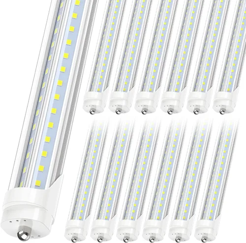 Miniatura 11 de JESLED Tubo de luz LED T8/T10/T12 de 8 pies, base FA8 de un solo pasador, 50W 6000LM 5000K luz blanca diurna, bombilla fluorescente LED