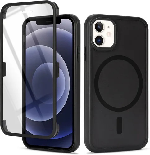 Miniatura 2 de Funda magnética para iPhone 12 mini con protector de pantalla integrado, compatible con MagSafe, para Apple 12 Mini, fundas de cuerpo completo