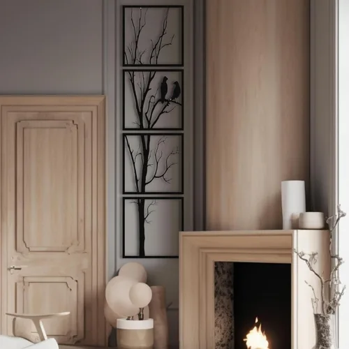 Miniatura 3 de Arte de pared de árbol y pájaros de metal, arte de árbol de metal, decoración de pared de metal, decoración de pared de metal, arte de pared