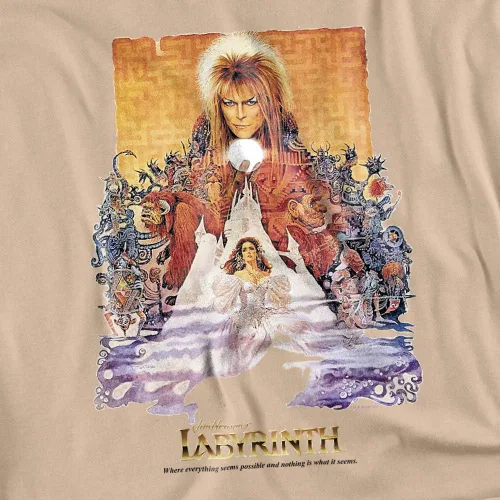 Miniatura 2 de Popfunk Camiseta y calcomanías clásicas de la película Labyrinth David Bowie Goblin King, Blanco sucio