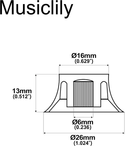 Miniatura 2 de Musiclily Pro Inch USA LP - Perillas finas de campana de 24 líneas para guitarra eléctrica Les Paul CTS Macetas, color ámbar (juego de 4)