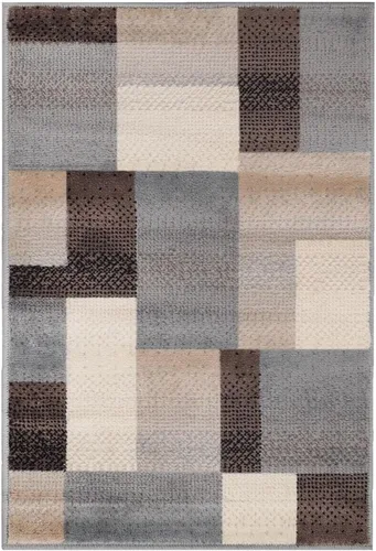 BLUENILEMILLS Fiji - Colección de alfombras contemporáneas para interiores, alfombra geométrica de retazos moderna con respaldo de yute duradero, 2