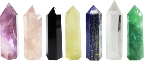 Miniatura 8 de Varitas de cristal curativo, barras de prisma facetadas para terapia de meditación de chakras de Reiki Deco