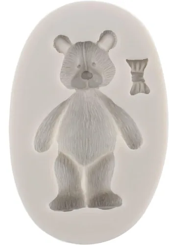 Miniatura 4 de Moldes de silicona para fondant de oso para decoración de pasteles de oso de peluche, decoración de cupcakes, pasta de goma de mascar de azúcar