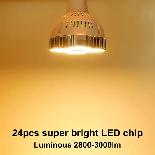 Miniatura 2 de Aolyty Bombilla LED PAR30 de 35 W (equivalente a 75 W), blanco cálido, 2700 K, 2800 lm, base E26, ángulo de haz de 25 grados, foco de pista