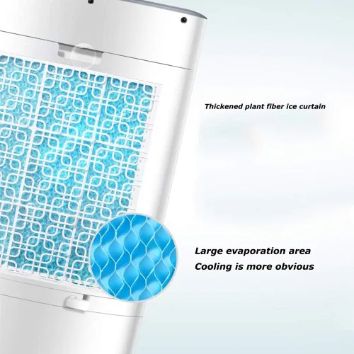 Miniatura 5 de Ventilador de refrigeración por evaporación, con control remoto, enfriador de aire portátil sin aspas, ventilador eléctrico y humidificador