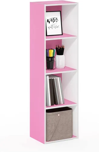 Miniatura 61 de Furinno - Estantería abierta reversible de 5 cubos, color blanco y rosado, 11069WH/PI Blanco/Rosa