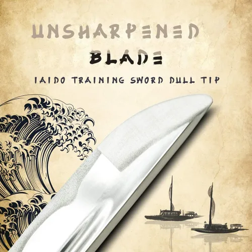 Miniatura 4 de HMS Aleación de aluminio sin afilar Iaido Training Wakizashi Sword Aleación de aluminio Wakizashi 679