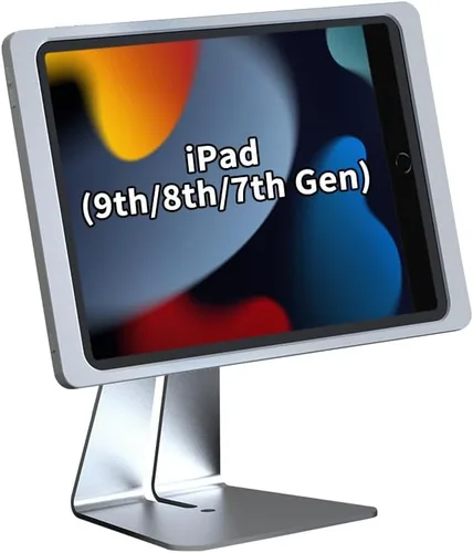 Miniatura 19 de Soporte magnético en el escritorio con funda de carga A6 para iPad mini (A17 Pro, A15 Bionic) de 8.3 pulgadas, forma clásica de L, base de metal