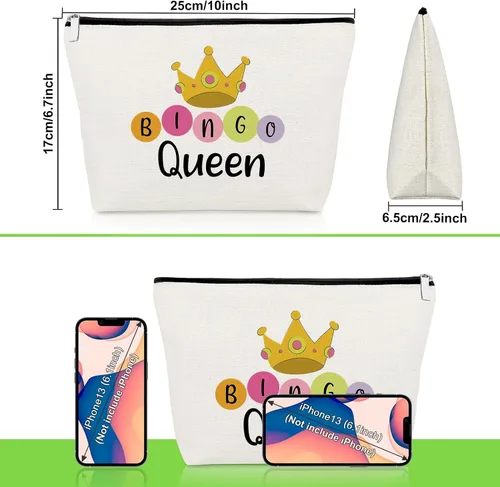 Miniatura 3 de Regalos de bingo para mujeres, bolsa de maquillaje, regalo para amantes del bingo, regalos de juego para mujeres, mejores amigas, hermanas