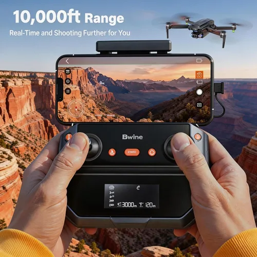 Miniatura 5 de Bwine F7GIM 6K Photo Drone con cámara para adultos, cardán sin escobillas de 3 ejes, video 4K/30fps, control inteligente GPS, más tiempo de vuelo