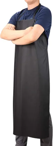 Miniatura 6 de VWELL Delantal impermeable de goma de vinilo, 41.5 pulgadas, resistente a productos químicos, para lavavajillas, trabajo de laboratorio, carnicería