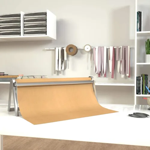 Miniatura 5 de HFS (R) Portarrollos de papel kraft para carnicero, cortador dispensador de acero al carbono de 18 pulgadas, montado en la pared o mesa con barra