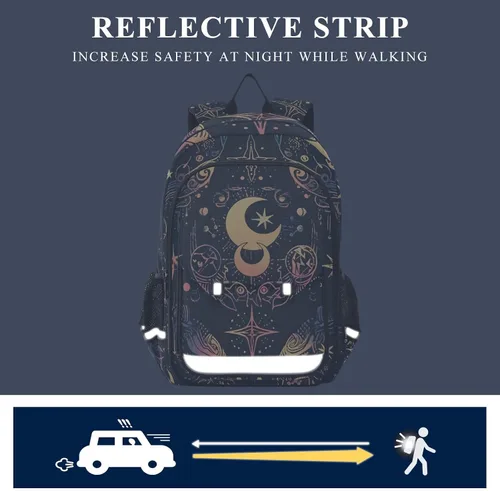 Miniatura 5 de ALAZA Moon Stars Alchemy Witch - Mochila para laptop para mujeres y hombres, bolsa de viaje casual con compartimento y múltiples bolsillos