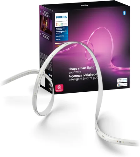 Miniatura 10 de PHILIPS Hue Kit de Base de Tira de Luces LED Inteligente RGBWW Solo de Interior de 10 Pies, 1 Paquete, Control con Aplicación Hue, Tiras de Luces