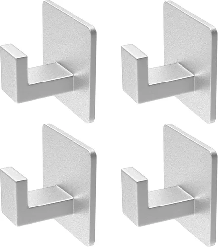Miniatura 10 de HUFEEOH Ganchos adhesivos para toallas, ganchos de aluminio para toallas de baño, ganchos de pared para colgar, ganchos de pared adhesivos
