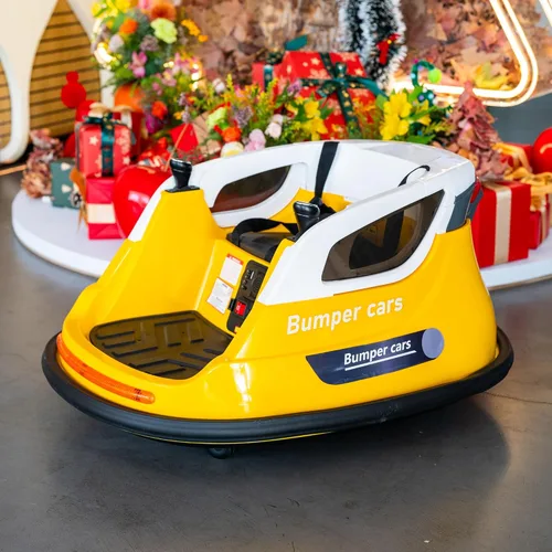 Miniatura 10 de Coche de parachoques eléctrico de 12 V para niños, juguete giratorio de 360 grados con control remoto, 2 velocidades, música Bluetooth, luces LED