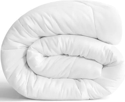 Miniatura 11 de NTBAY Edredón tamaño King, relleno de edredón alternativo al plumón, ropa de cama acolchada para todas las estaciones con pestañas en las esquinas