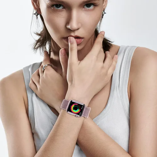 Miniatura 3 de 15 PAQUETE Correa de Nylon para Apple Watch de 1.50/1.58/1.61/1.65/1.73/1.77/1.81/1.97 pulgadas, iWatch Series 10 9 8 7 6 SE 5 4 3 2 1, unisex