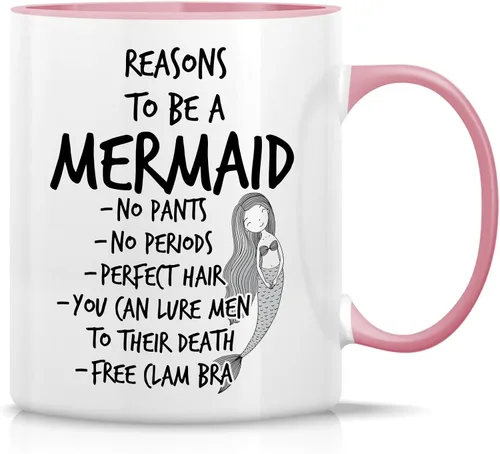 Miniatura 11 de Retreez Taza divertida – Reasons to be Mermaid - Tazas de café de cerámica de 11 onzas – Divertido, sarcasmo, sarcástico, motivacional, regalos