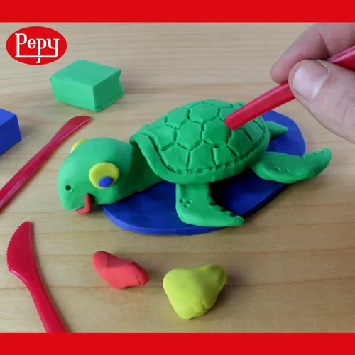 Miniatura 5 de Pepy Arcilla de modelado de plastilina a base de aceite reutilizable y que no se seca, colores primarios, 1 libra, sin azufre y no tóxica, ideal