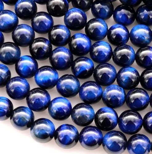Miniatura 20 de Zenkeeper 108 cuentas de aventurina azul para hacer joyas de 0.315 pulgadas (0.315 in), piedras preciosas de aventurina azul sueltas
