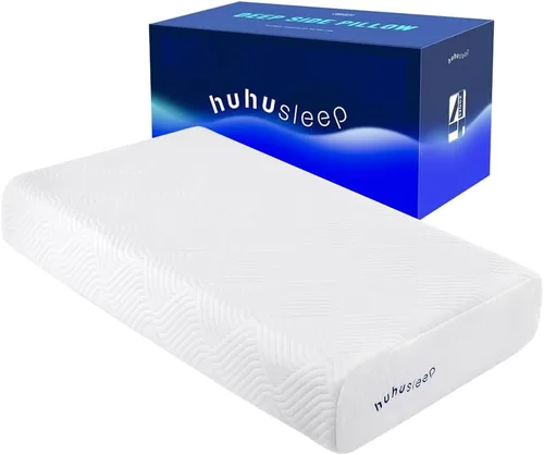 Almohada cúbica para dormir de lado con capa firme, almohadas refrescantes de espuma viscoelástica con dos lados cuatro tipos de suavidad para dolor