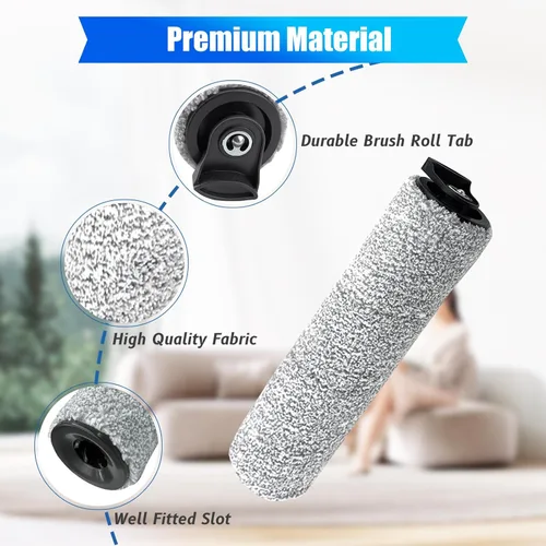 Miniatura 2 de Rodillos de cepillo de repuesto compatibles con Tineco Floor ONE S3/iFloor 3 Breeze - Rodillos inalámbricos para aspiradora en seco y húmedo