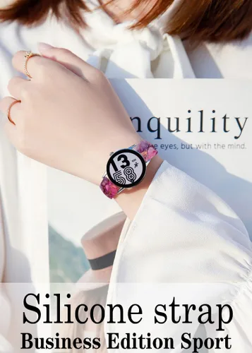 Miniatura 6 de Correas deportivas de silicona de 0.787 in compatibles con Galaxy Watch 6/Watch 5/Galaxy Watch 4 1.575 in 1.732 in/Classic 1.654 in 1.811 in/Watch 3