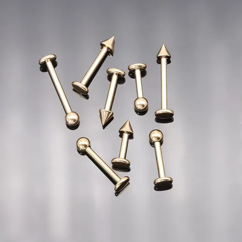 Miniatura 4 de G23 - Piercing de ceja de titanio sólido, anillos de cejas Gokd negro oro rosa plata rosa arco iris 16G barra curvada, joyería de labio vertical