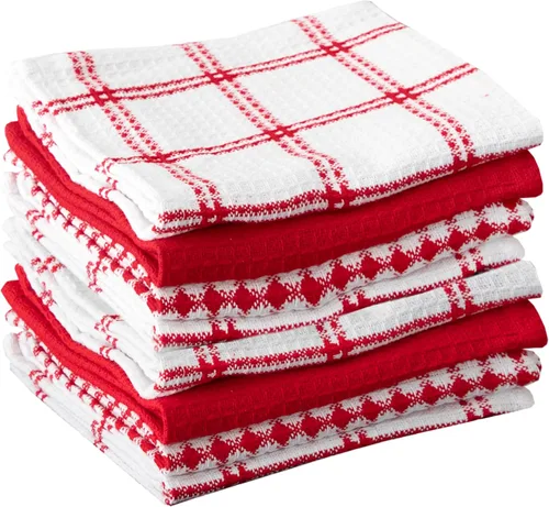 Miniatura 11 de T-Fal Paños de Cocina Premium con Textura de Waffle: Altamente Absorbentes, Súper Suaves y Duraderos - 100% Algodón, 12"x13" Toalla Plana con Brisa