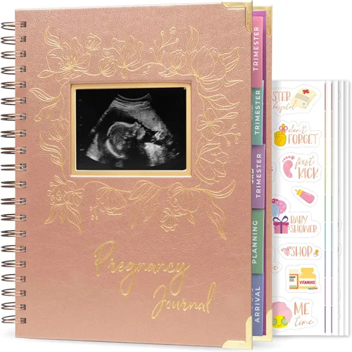 Miniatura 20 de Clever Fox Diario de embarazo y libro de recuerdos – Agenda de embarazo y cuaderno para futuras mamás – Recuerdo del bebé, regalo para madres