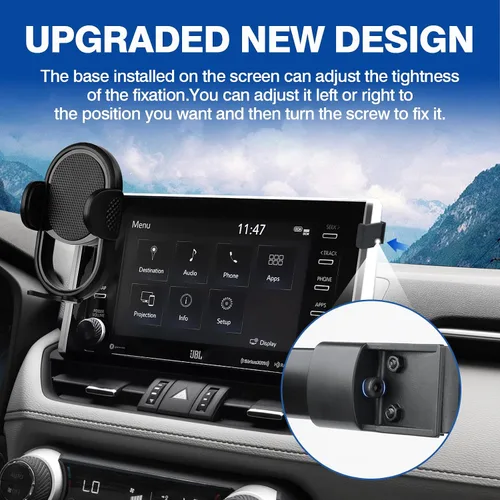 Miniatura 3 de Autorder Soporte de teléfono para automóvil para Accesorios Toyota RAV4 2019-2025 Montaje de Teléfono pantalla de 7/8 pulgadas Soportes de teléfono