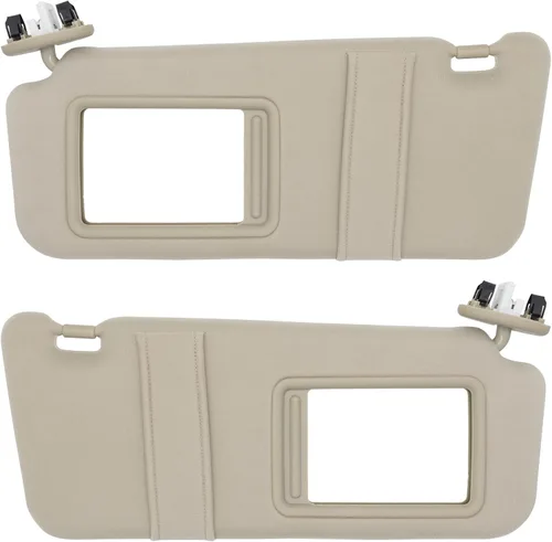 Miniatura 14 de NHILES Visera solar del lado izquierdo del conductor y del lado derecho del pasajero compatible con Toyota Camry sin luz 2007 2008 2009 2010 2011