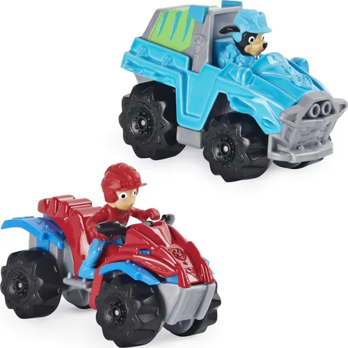 Miniatura 4 de PAW Patrol 6056889 - Paquete de regalo de rescate de dinosaurios de metal real, 8 vehículos coleccionables fundidos a presión, escala 1:55