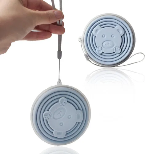 Miniatura 5 de Ochine Taza de viaje plegable de silicona plegable para camping, taza de café de 9.2 onzas, reutilizable, expandible, taza portátil para acampar