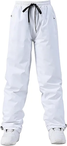 Miniatura 4 de hlysgo Pantalones de esquí de nieve para mujer, impermeables, aislados, softshell, con cordón, pantalones de snowboard