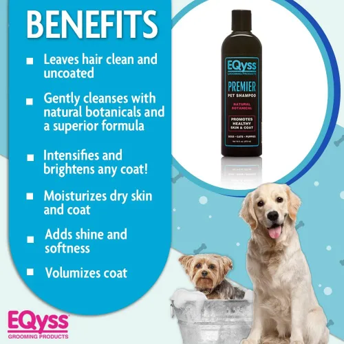 Miniatura 3 de EQyss Premier - Champú para mascotas, limpia e hidrata el abrigo, añade volumen, intensifica los colores, acabado sin residuos, para todos