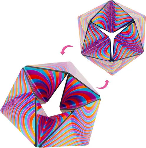 Kaleidocycle - Cubo para la ansiedad para niños, cubo mágico infinito para adultos para mantener la calma y la ansiedad, antidepresión, juguetes