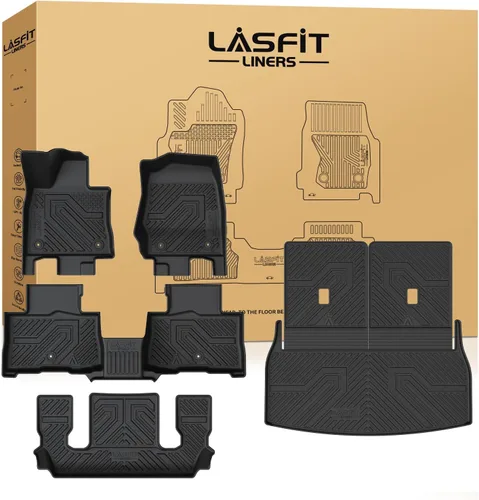 Miniatura 32 de LASFIT Tapetes de elastómero termoplástico para 1a y 2a fila de asientos de auto, para todo tipo de clima