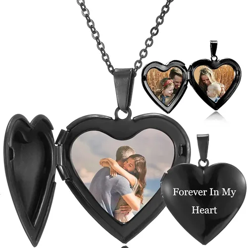 Collar personalizado para foto con texto en forma de corazónse puede grabar cualquier nombre personalizado de silicona foto placa de perro de acero
