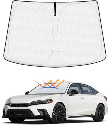 Parasol para parabrisas de ajuste personalizado para Honda Civic 2022-2025 2026, parasol para accesorios Civic, visera plegable para ventana