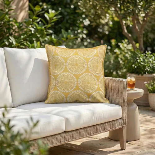 Miniatura 37 de Fab Habitat Almohadas para interiores y exteriores hechas de hilo de poliéster reciclado, resistente a las manchas, lavable a máquina, inserto Ondas