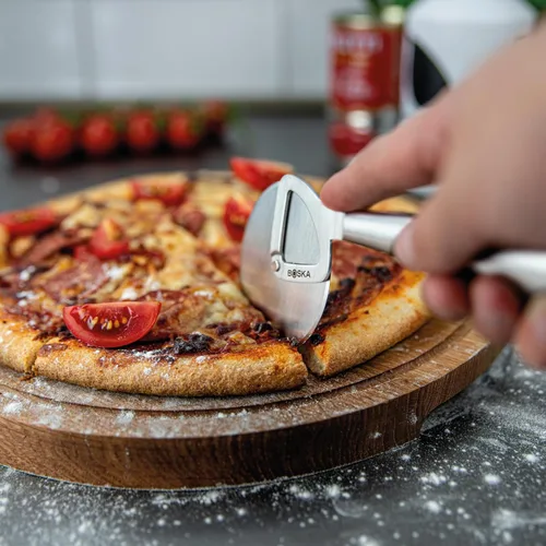 Miniatura 7 de Boska Cortador de pizza de acero inoxidable - Cortador multifuncional de rueda de pizza de Copenhague - Cortador de alimentos de mano - Rodillo