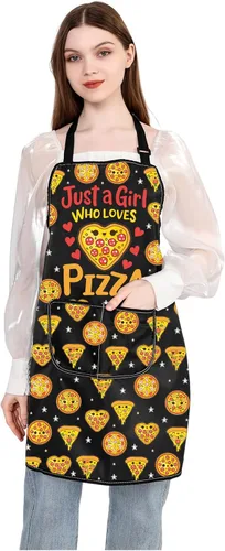 Miniatura 2 de JXGZSO Ama el delantal de cocina de pizza - Delantal de chef de cocina de pizzería