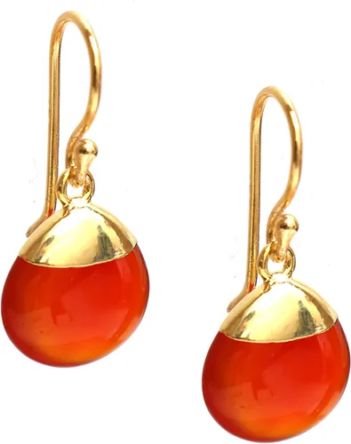 Miniatura 26 de Gempires - Pendiente de gancho de pera natural, pendiente de meditación, joyería hecha a mano, regalo para ella