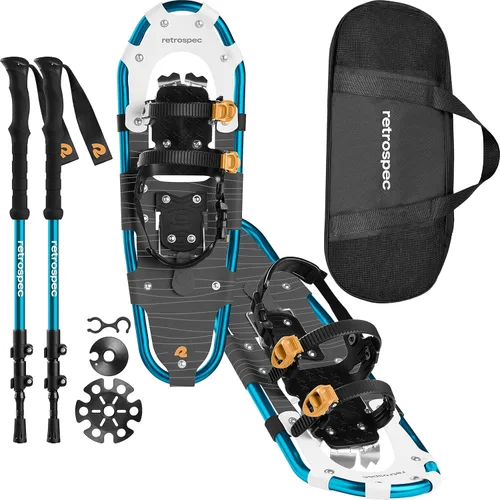 Miniatura 9 de Retrospec Drifter Snowshoes & Trekking Poles Bundle with Adjustable Bindings - Lightweight Aluminum Snow Shoes for Women & Men - All Terrain Hiking